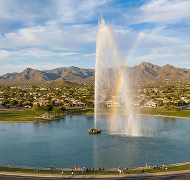 The fountain at Fountain Hills, Arizona