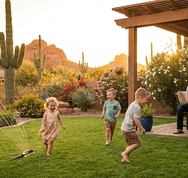 A family backyard in Phoenix protected by City Wide Pest Control