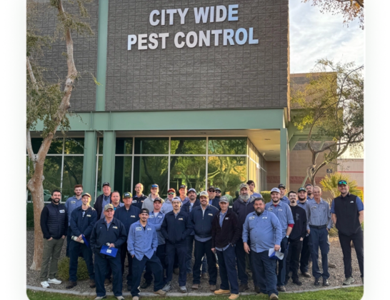 City Wide Pest Control technicians outside the Phoenix office where CEU classes are held